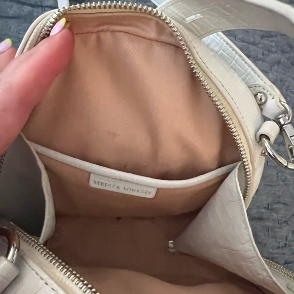 Rebecca Minkoff Cream Leather Crossbody Bag - Picture 5 of 5